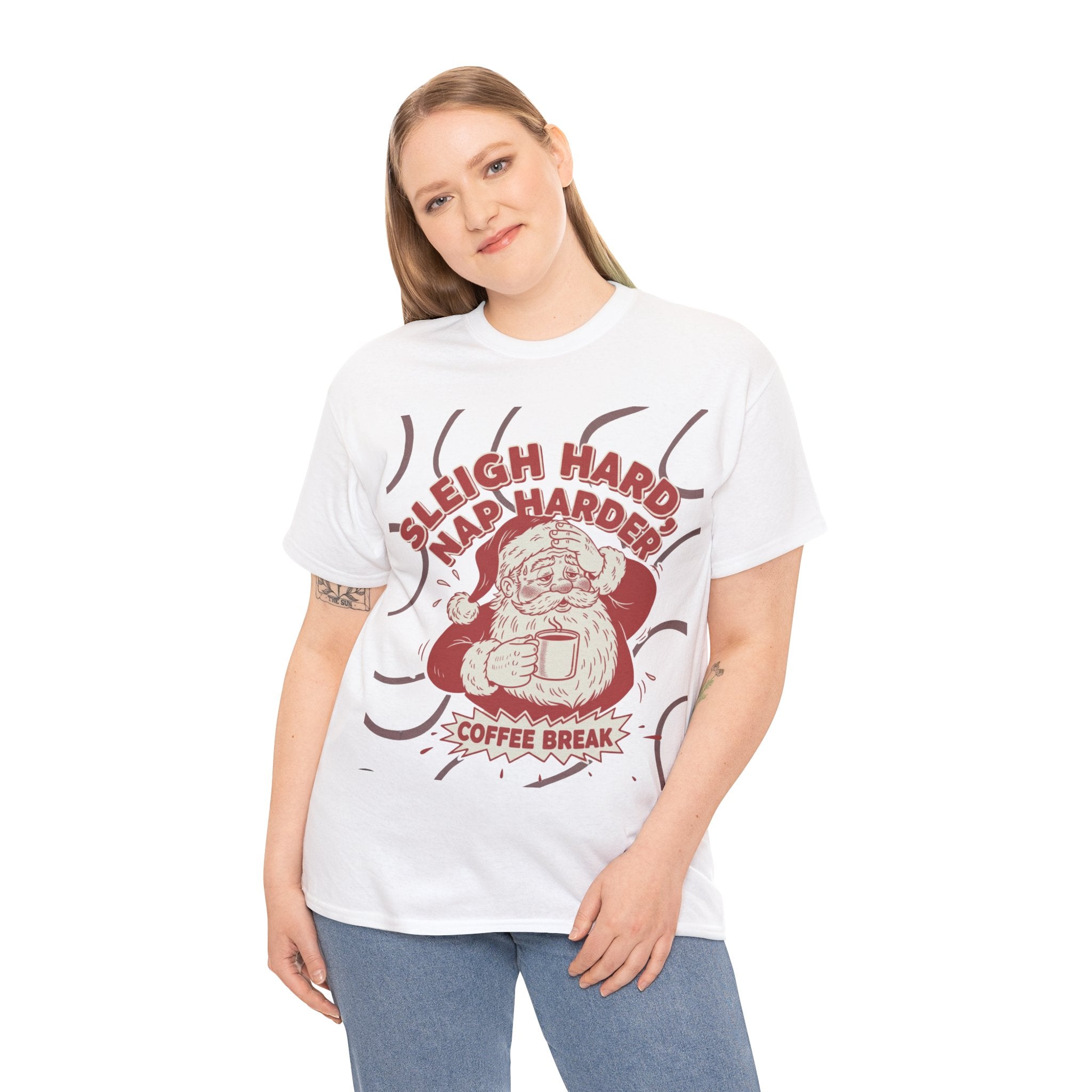 Santa 'Sleigh Hard Nap Harder' Coffee Break T-Shirt