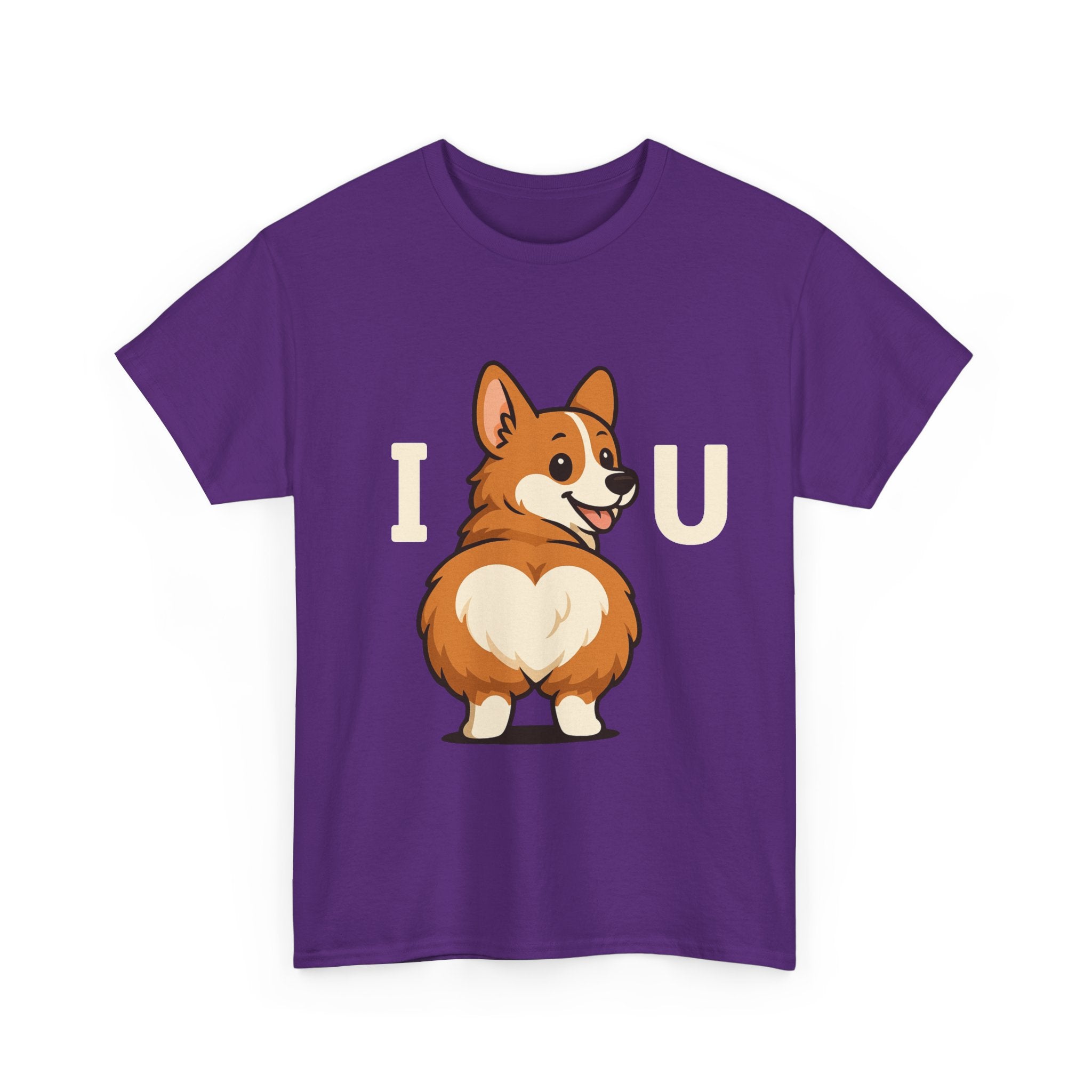Corgi Love Unisex Tee - Cute Dog Shirt, I U Shirt, Pet Lover Gift, Casual Wear, Birthday Gift, Animal Lover Apparel