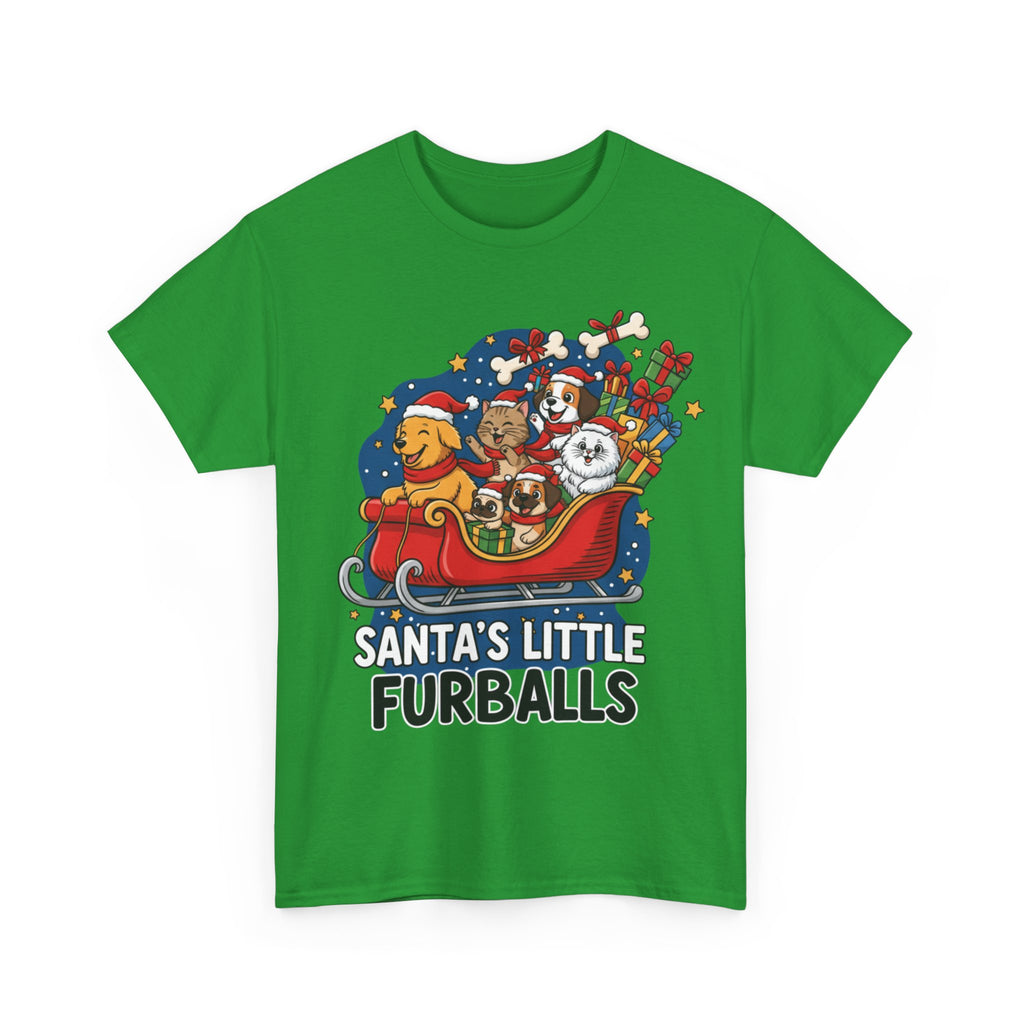 Santa's Little Furballs Unisex Heavy Cotton Tee