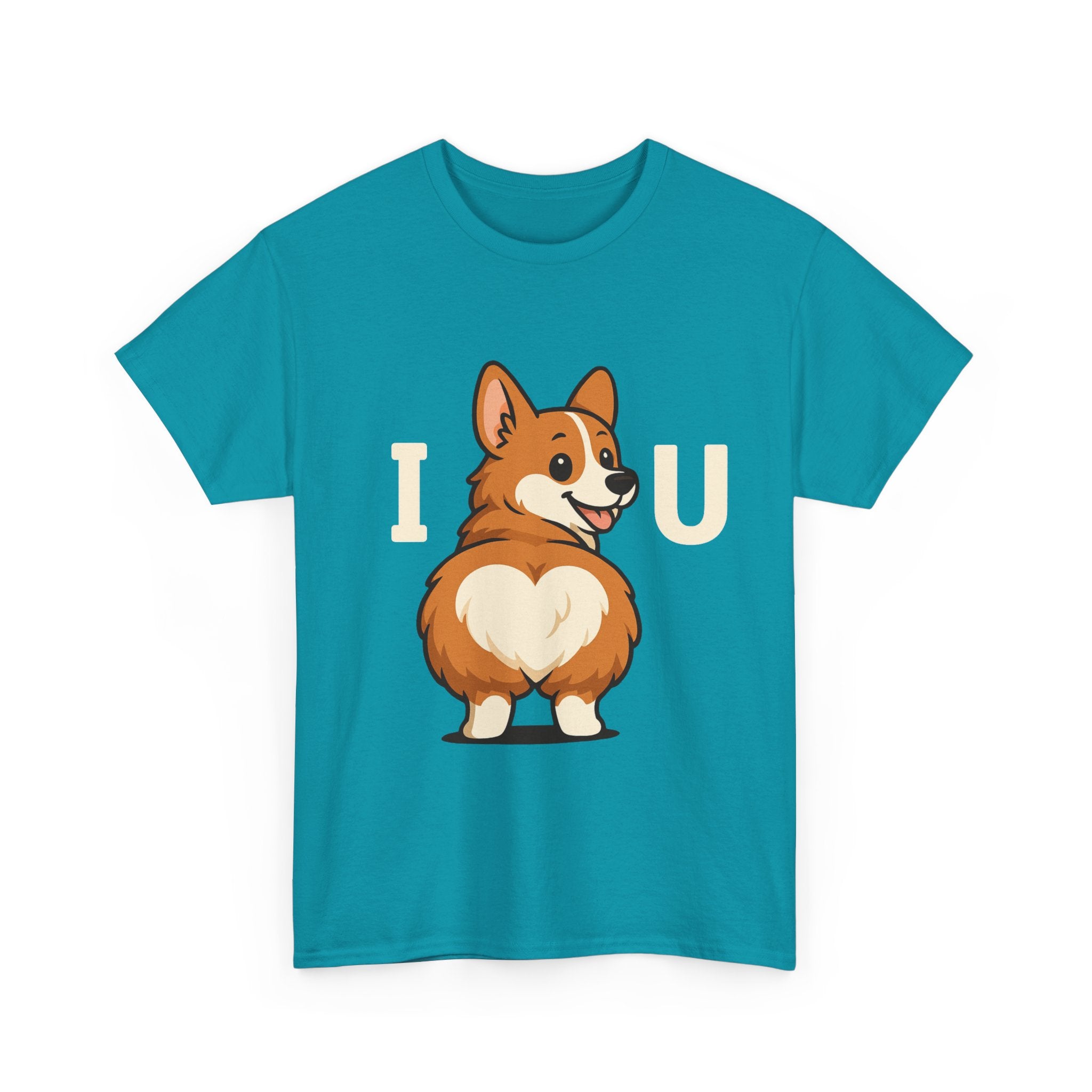 Corgi Love Unisex Tee - Cute Dog Shirt, I U Shirt, Pet Lover Gift, Casual Wear, Birthday Gift, Animal Lover Apparel