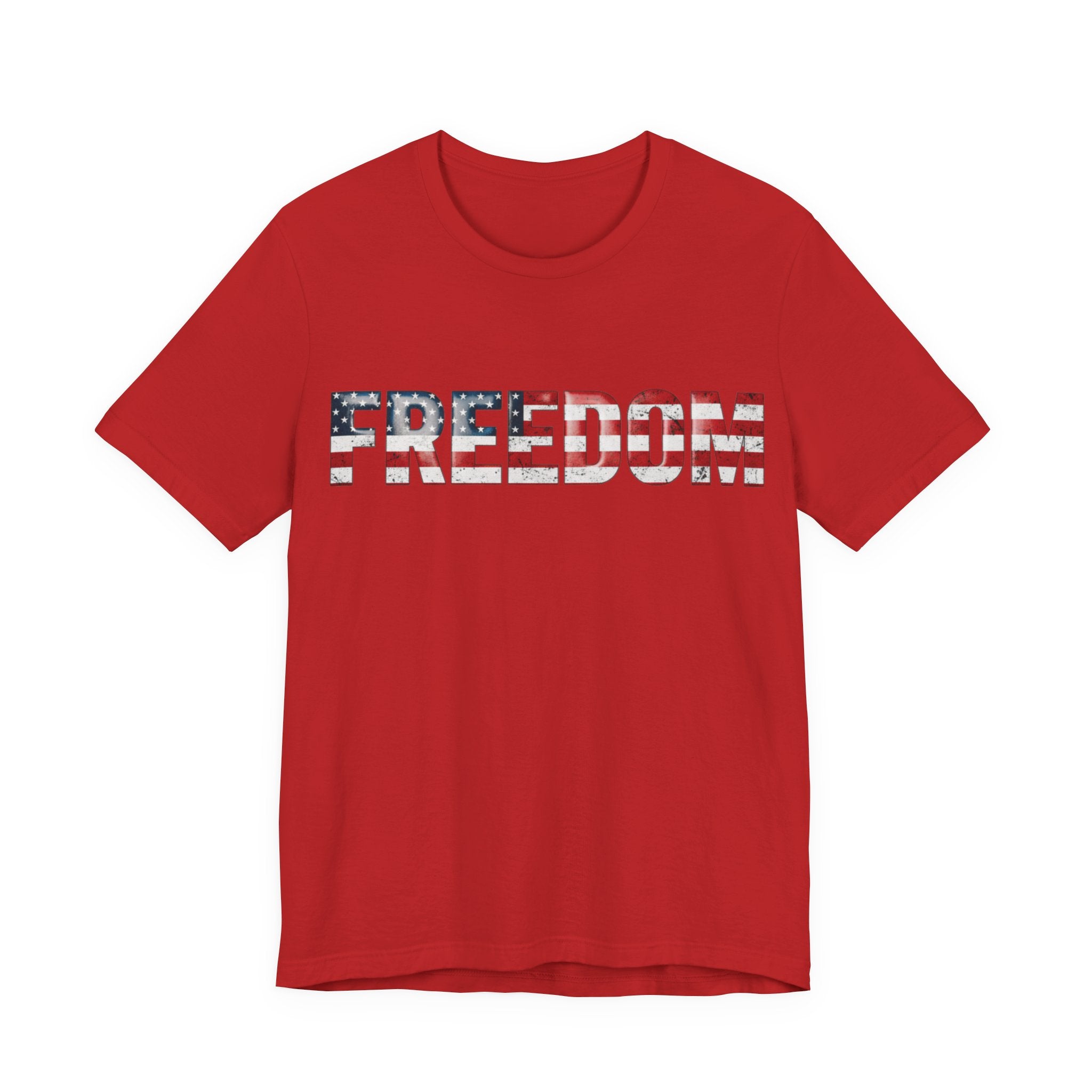 Patriotic Freedom Tee, Unisex T-Shirt, USA Flag Shirt, American Freedom Shirt, Gift for Independence Day, Casual Wear