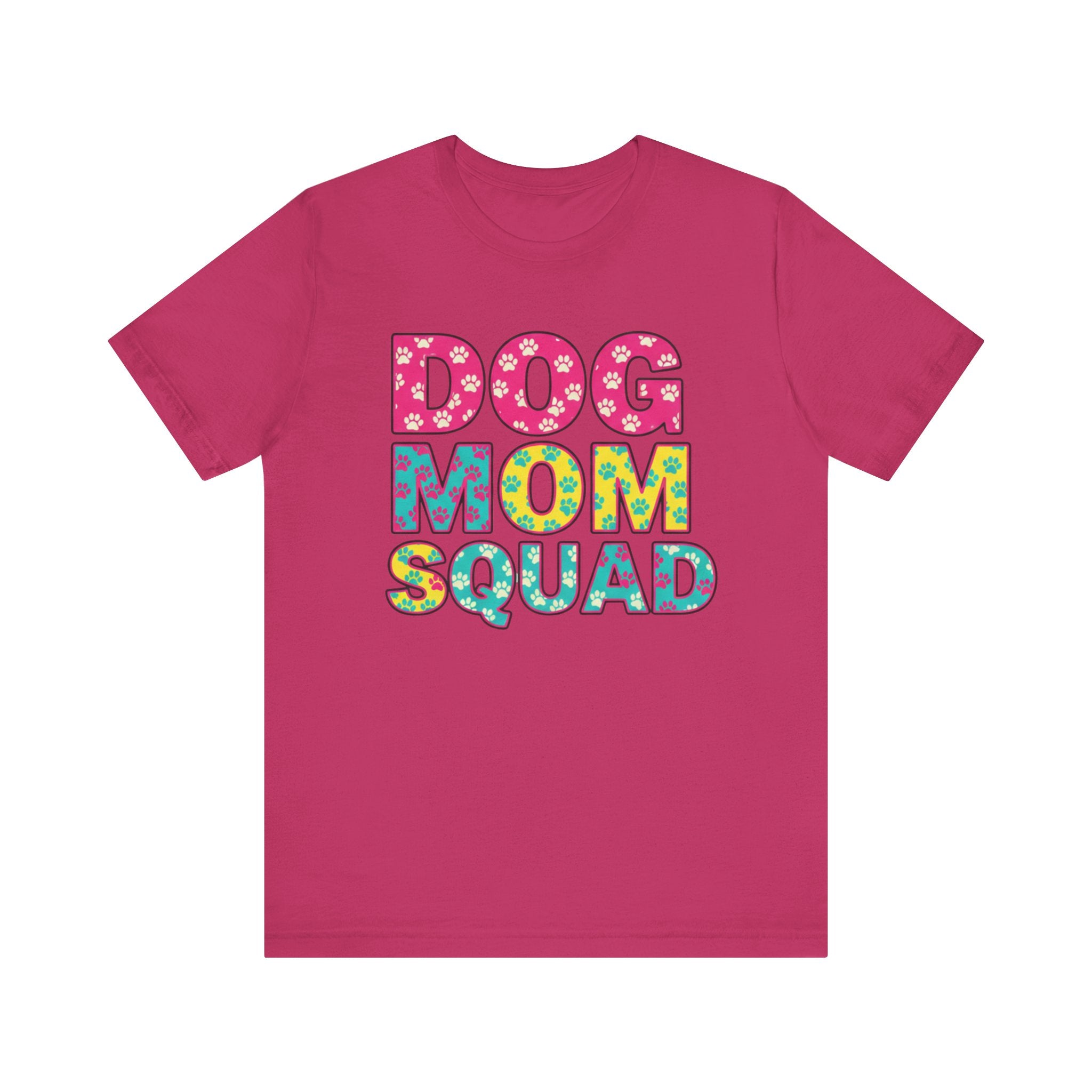 Dog Mom Squad Graphic Tee, Cute Pet Lover Shirt, Gift for Dog Owners, Fun Casual Wear, Dog Lover Apparel, Free Shipping