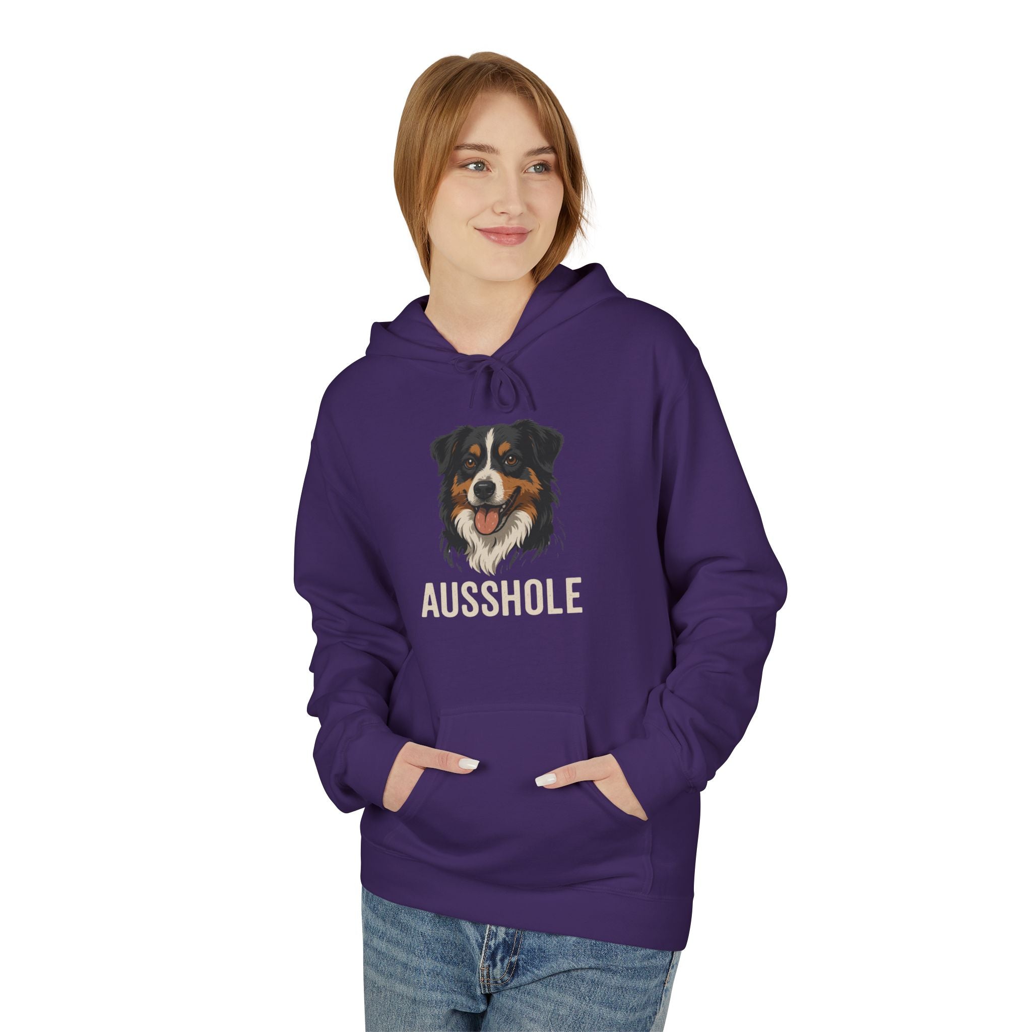 Funny Dog Owner Hoodie, Dog Lover Gift, Ausshole Hoodie, Animal Humor Sweatshirt, Unisex Pet Lover Apparel