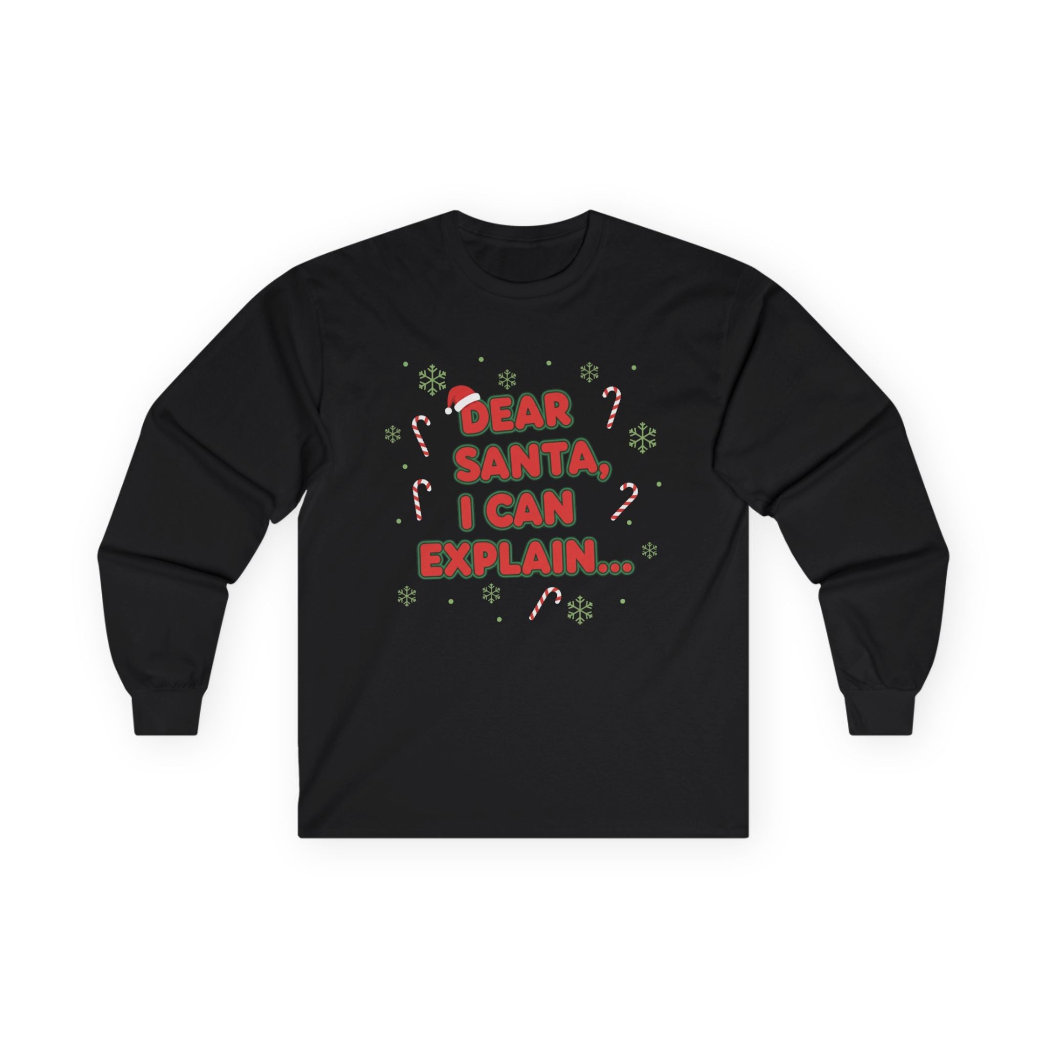 Dear Santa Long Sleeve Tee - Fun Holiday Message for Christmas Celebrations