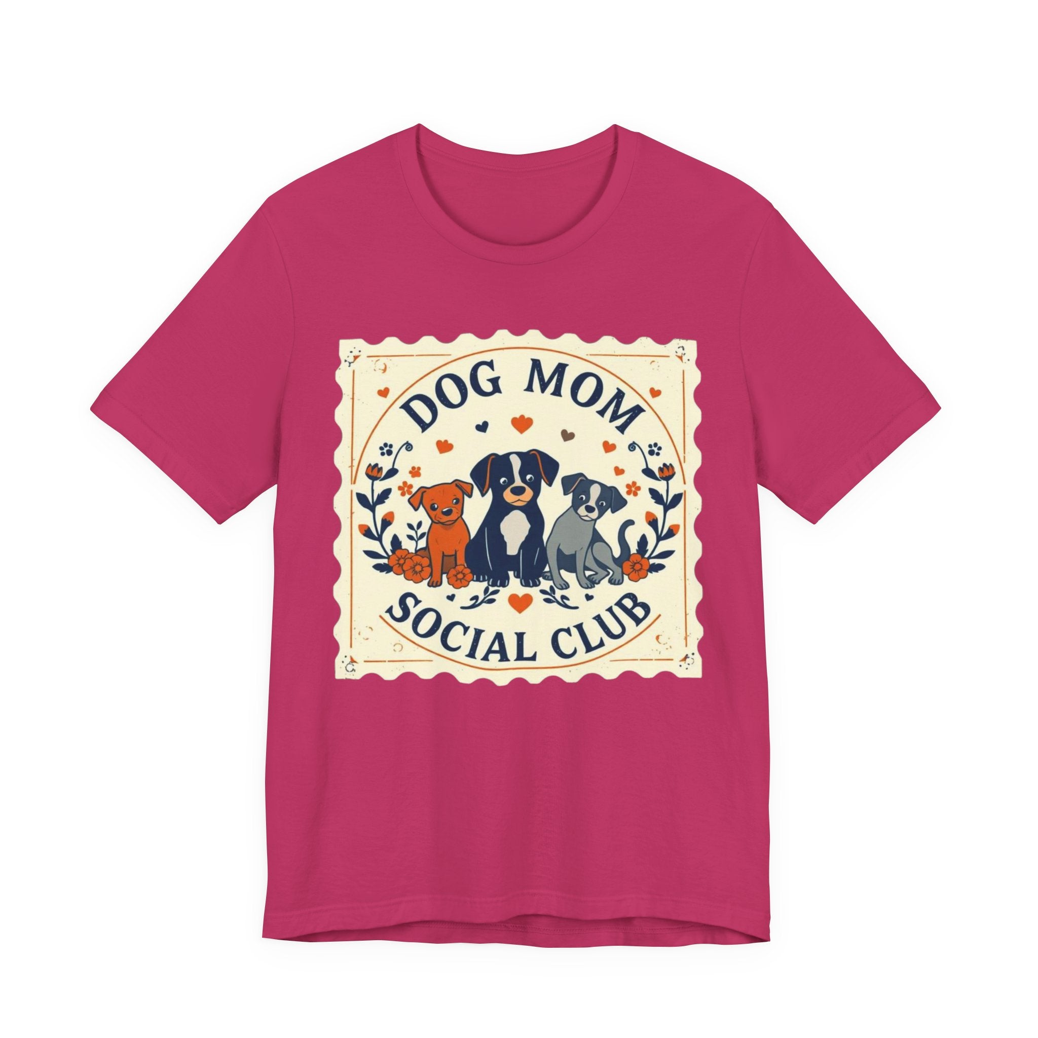 Dog Mom Social Club Tee, Dog Lover Gift, Unisex Graphic T-Shirt, Pet Owner Apparel, Cute Animal Tee, Gift for Dog Moms