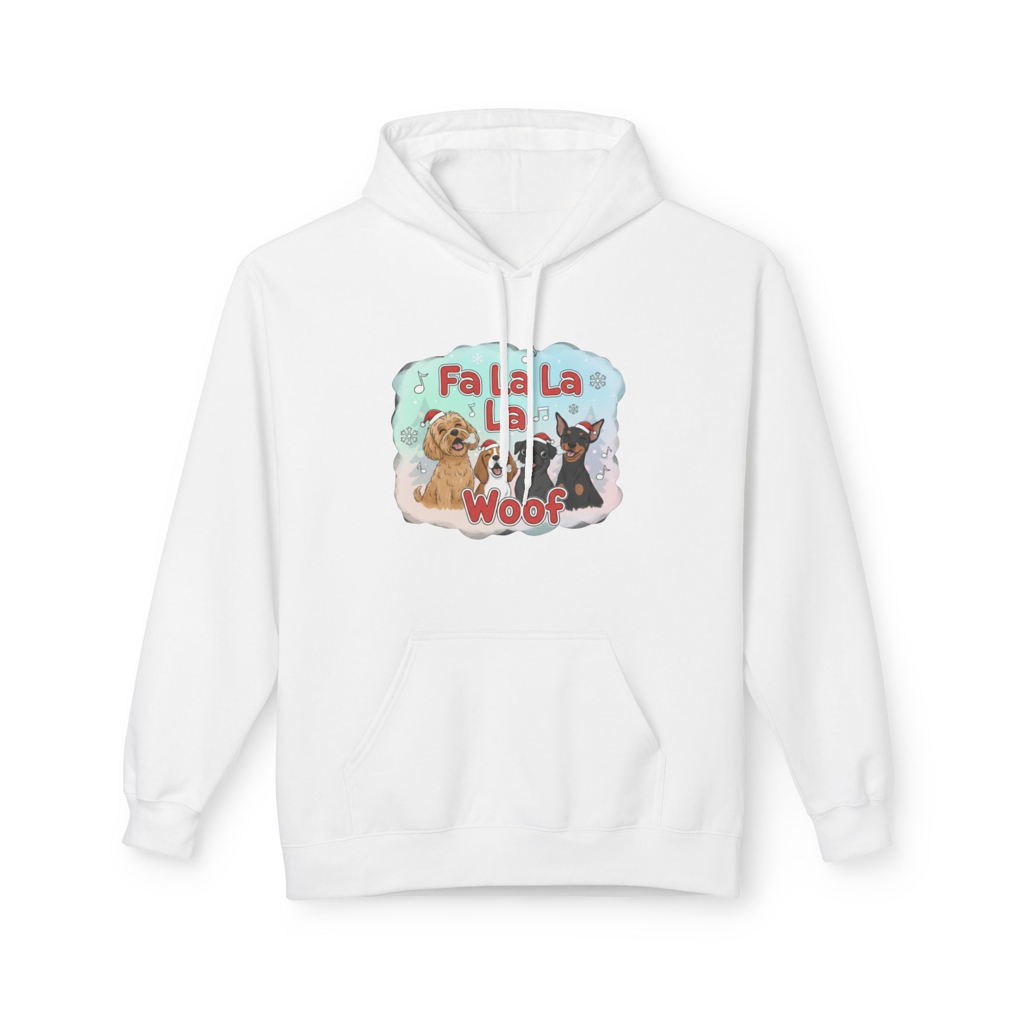 Festive Dog Lover Hoodie - 'Fa La La La Woof'