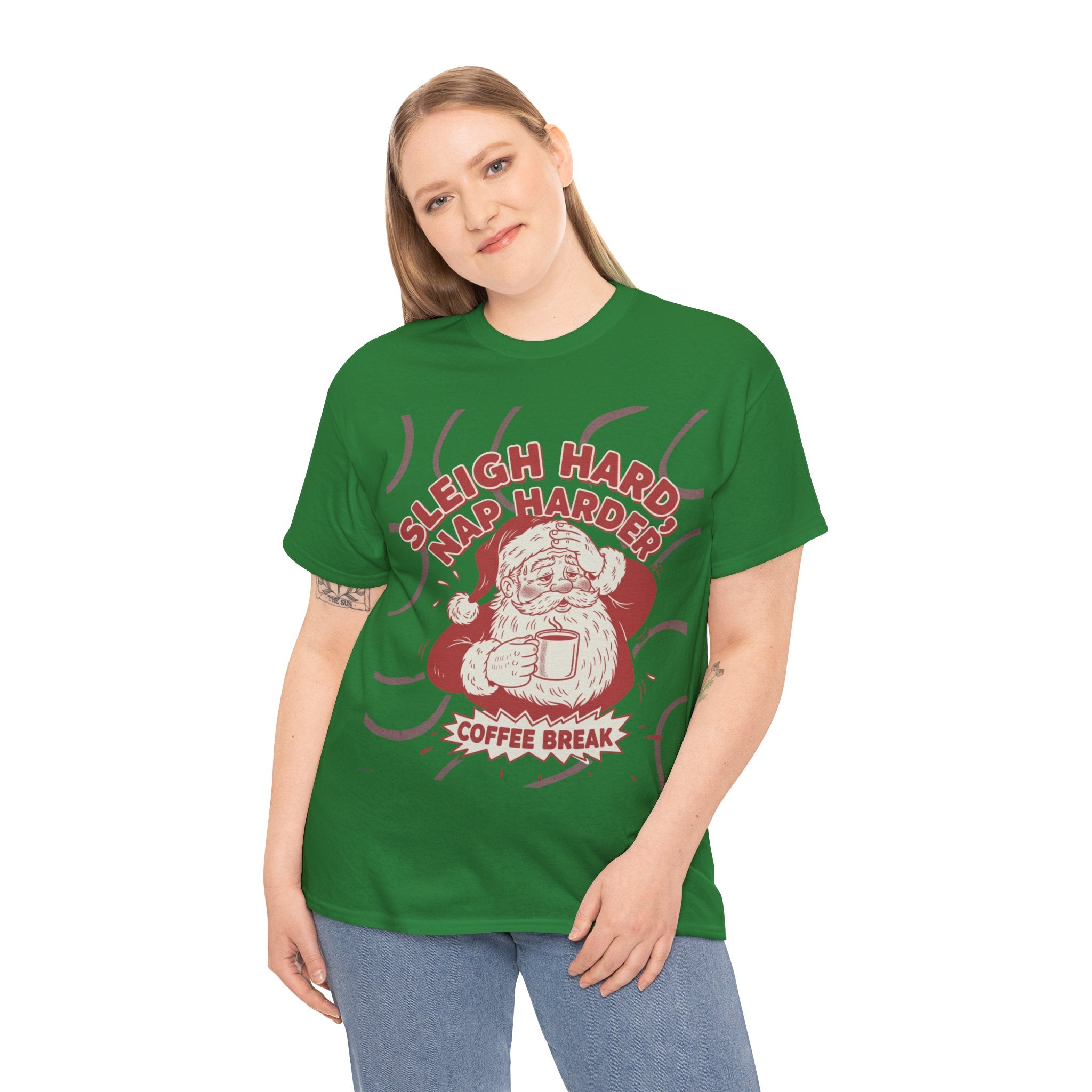 Santa 'Sleigh Hard Nap Harder' Coffee Break T-Shirt