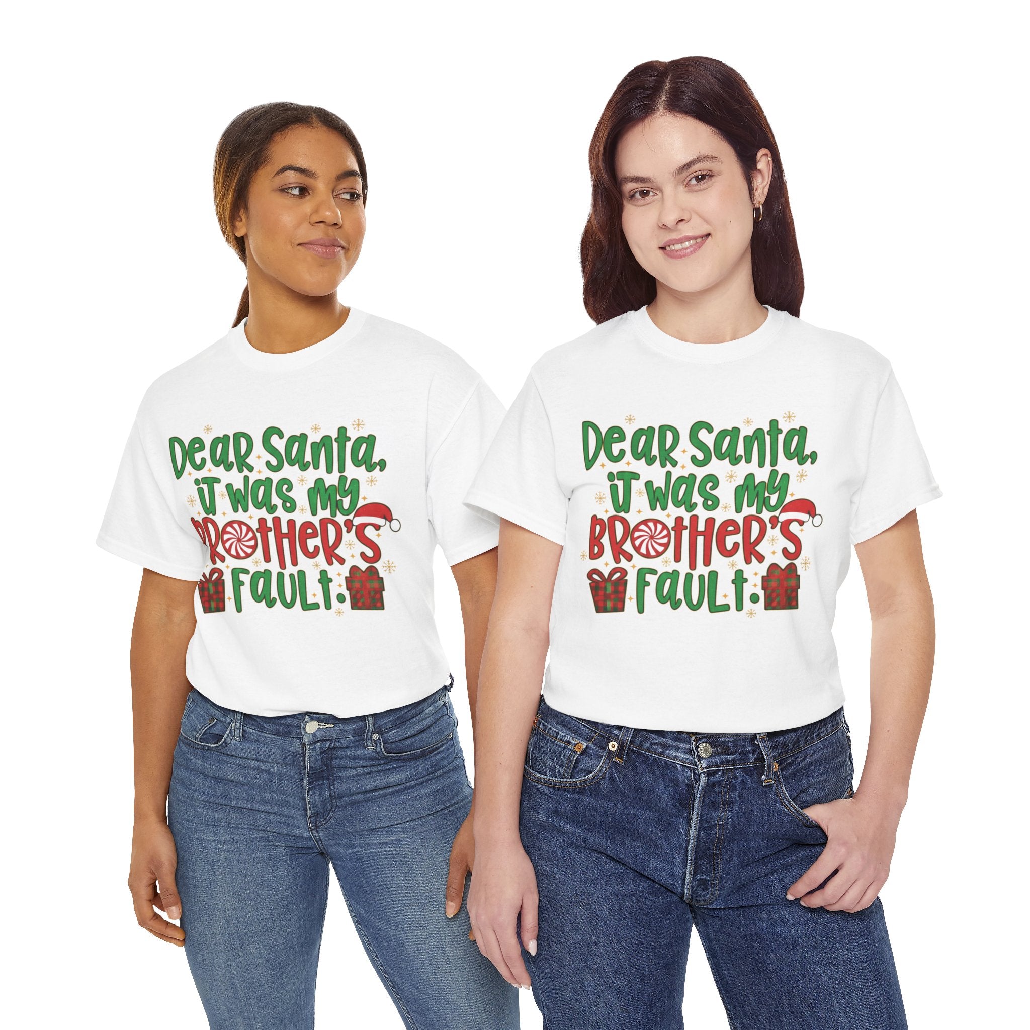 Dear Santa It Was My Brother’s Fault Shirt – Funny Christmas Sibling Tee
