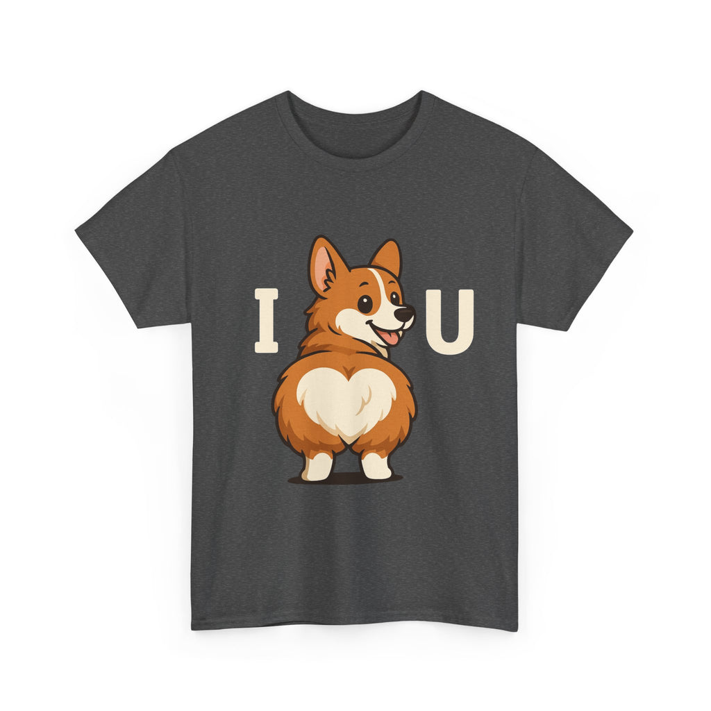 Corgi Love Unisex Tee - Cute Dog Shirt, I U Shirt, Pet Lover Gift, Casual Wear, Birthday Gift, Animal Lover Apparel