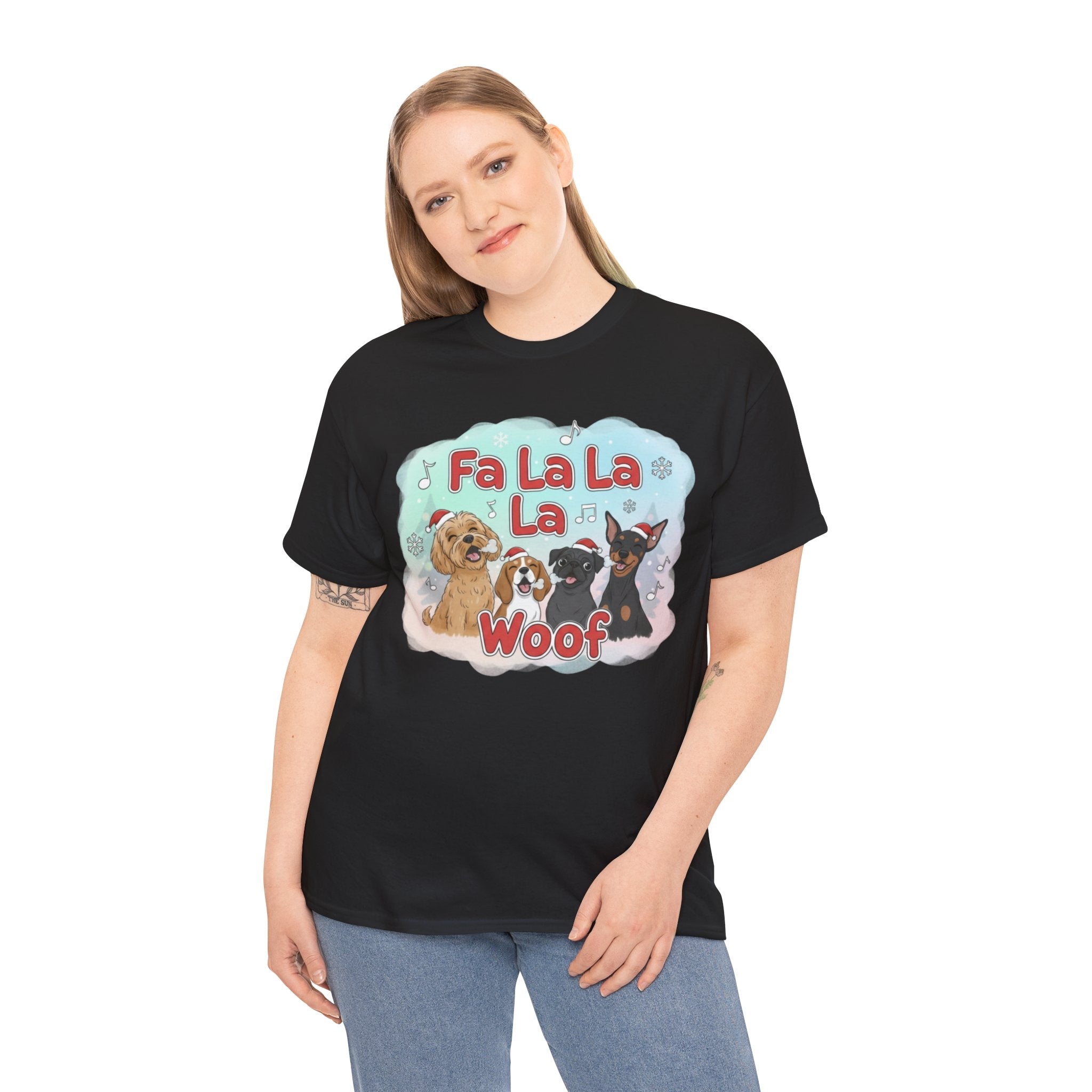 Holiday Dog Lover Tee - "Fa La La La Woof"