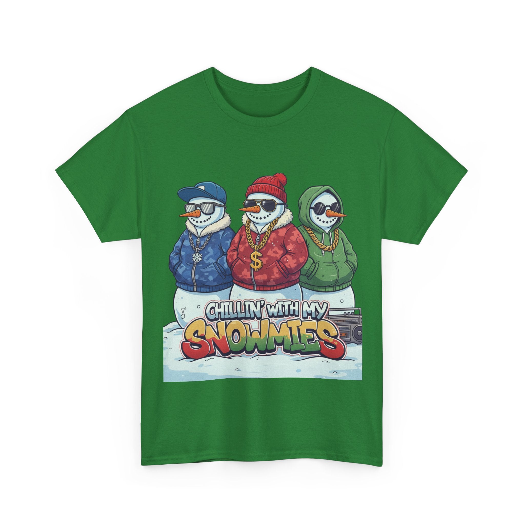 Snowmen T-Shirt — “Chillin’ With My Snowmies” Funny Winter Holiday Tee
