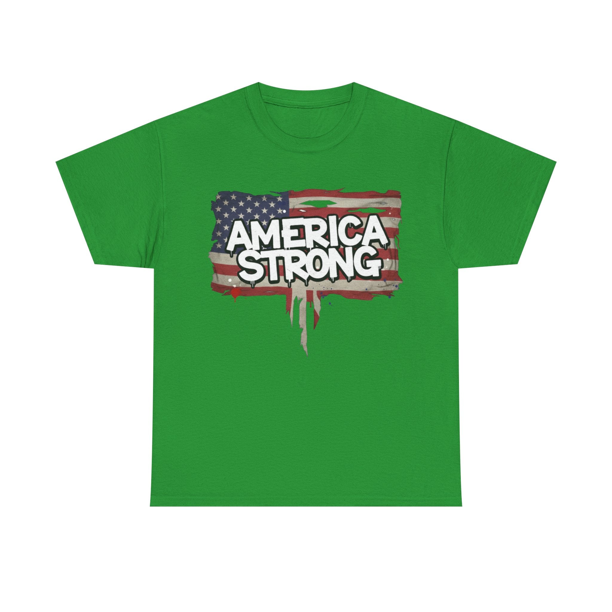America Strong Unisex Heavy Cotton Tee, Patriotic Apparel, Independence Day Shirt, Veteran Gift, USA Fashion