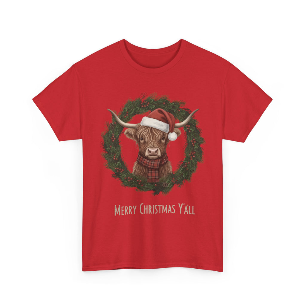 Merry Christmas Y'all Tee - Unisex Heavy Cotton Shirt, Holiday Gift, Festive Apparel, Winter Outfit, Christmas Celebration