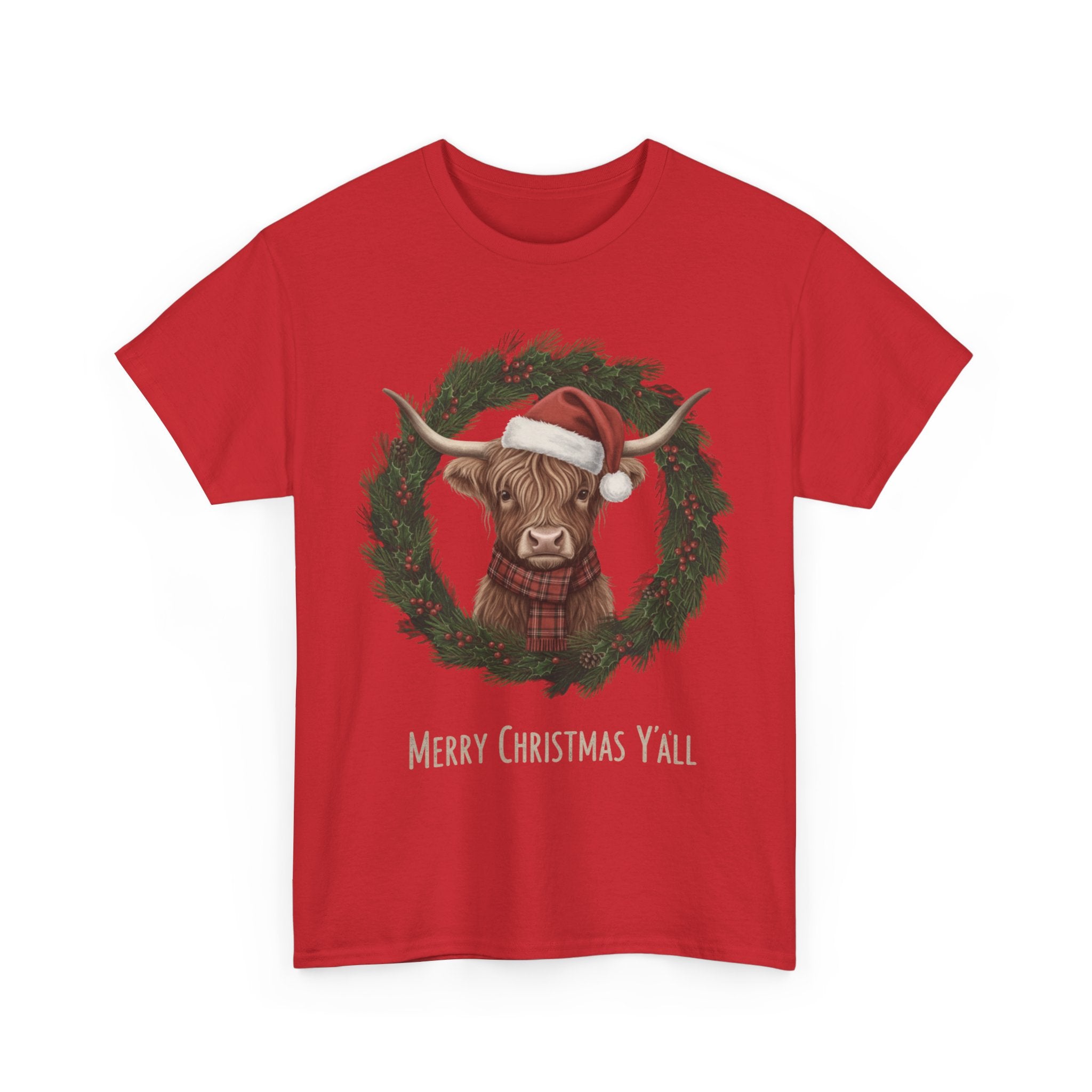 Merry Christmas Y'all Tee - Unisex Heavy Cotton Shirt, Holiday Gift, Festive Apparel, Winter Outfit, Christmas Celebration