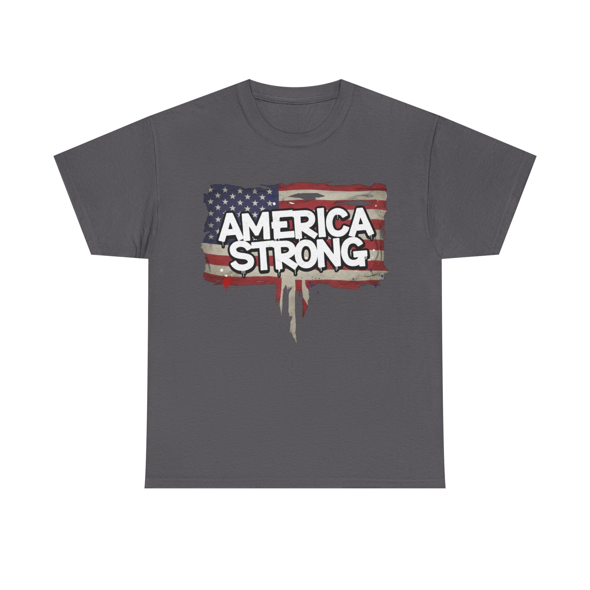 America Strong Unisex Heavy Cotton Tee, Patriotic Apparel, Independence Day Shirt, Veteran Gift, USA Fashion