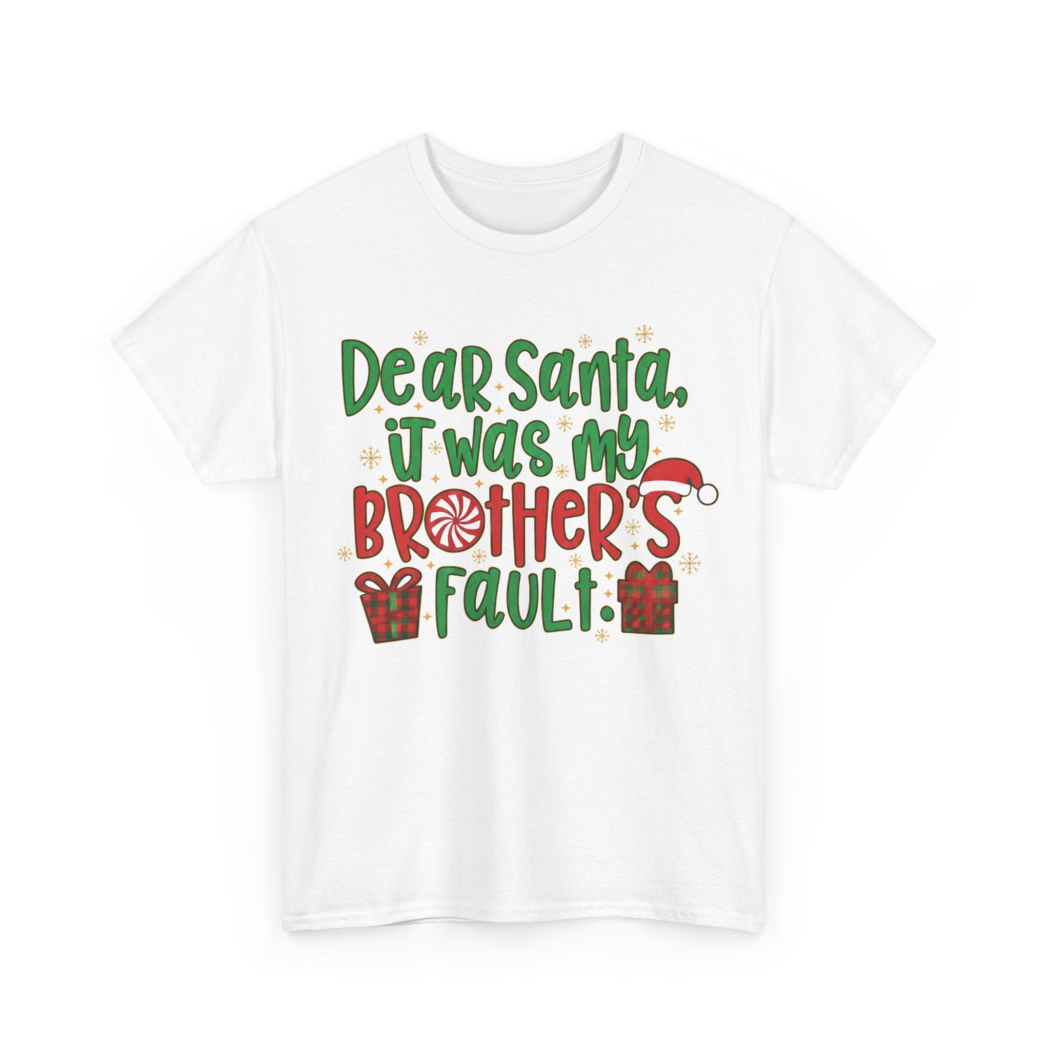 Dear Santa It Was My Brother’s Fault Shirt – Funny Christmas Sibling Tee