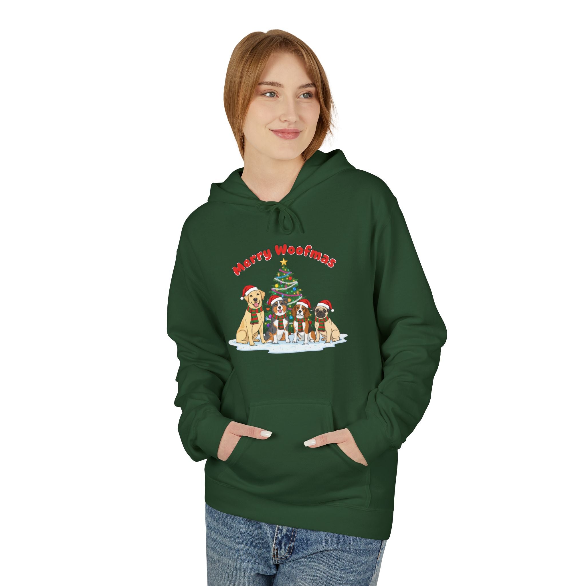 Festive Christmas Hoodie with Merry Christmas Design