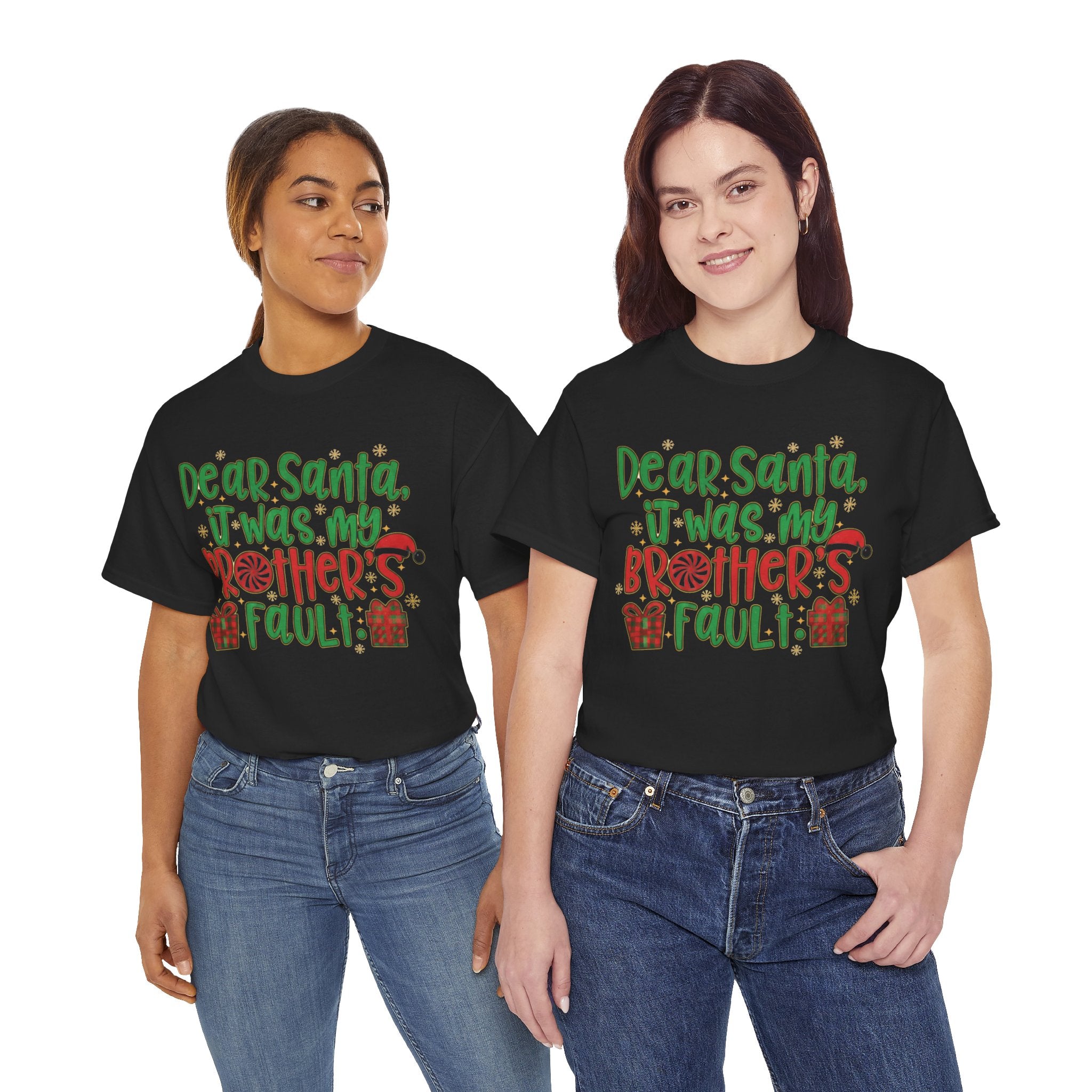 Dear Santa It Was My Brother’s Fault Shirt – Funny Christmas Sibling Tee