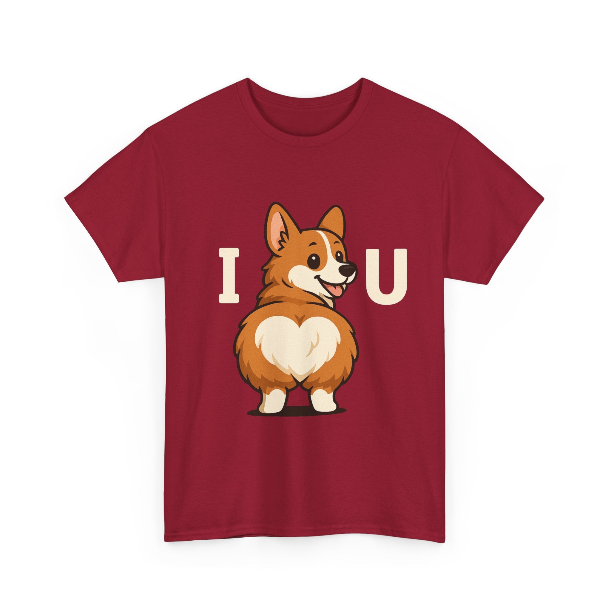 Corgi Love Unisex Tee - Cute Dog Shirt, I U Shirt, Pet Lover Gift, Casual Wear, Birthday Gift, Animal Lover Apparel