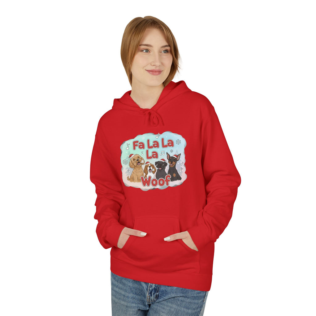 Festive Dog Lover Hoodie - 'Fa La La La Woof'