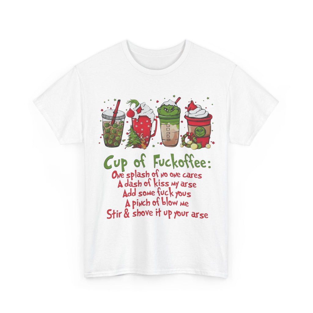 Funny Coffee T-Shirt "Cup of F*ckoffee" – Sarcastic Holiday Gift Tee