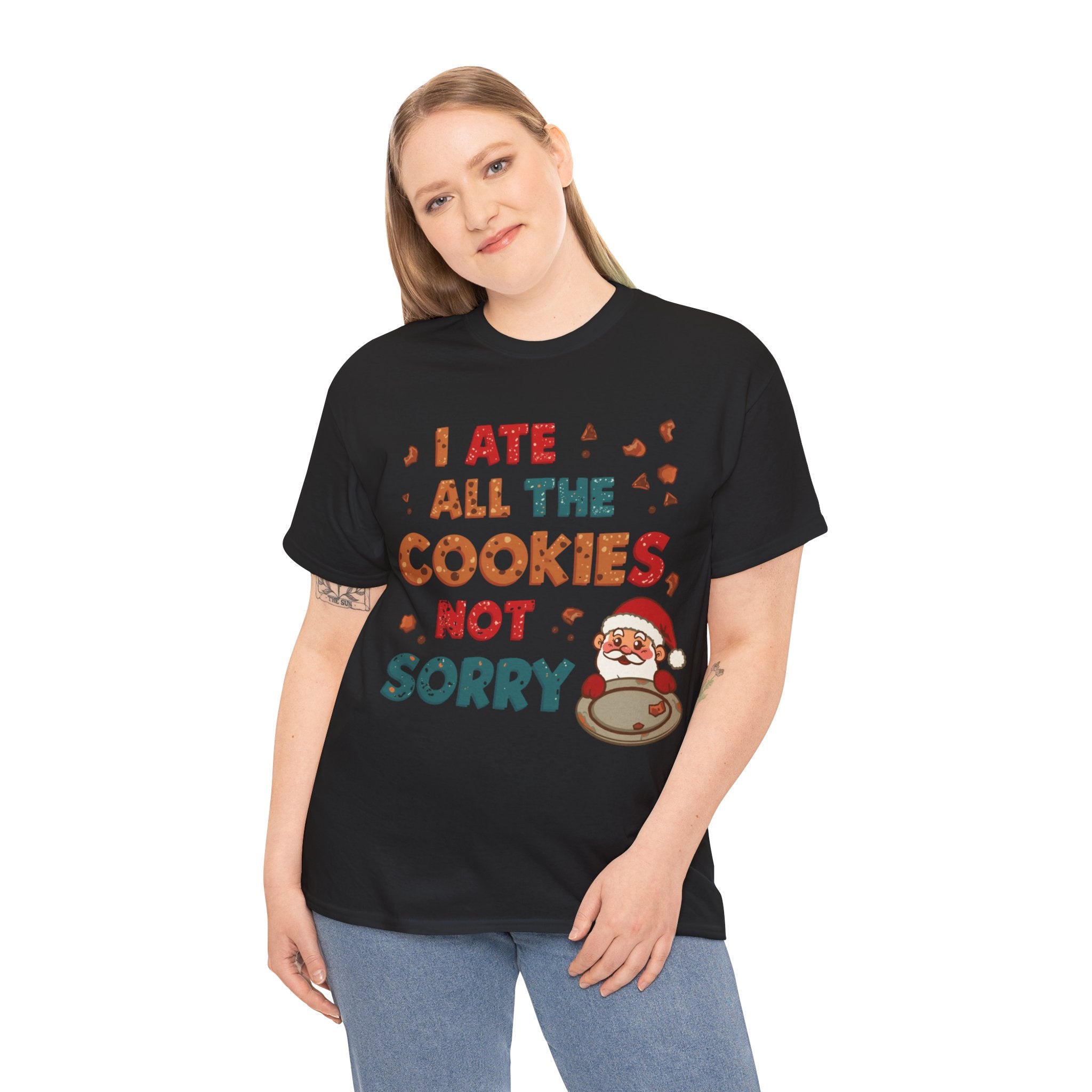 Christmas Cookie T-Shirt — "I Ate All the Cookies, Not Sorry" Funny Santa Holiday Tee