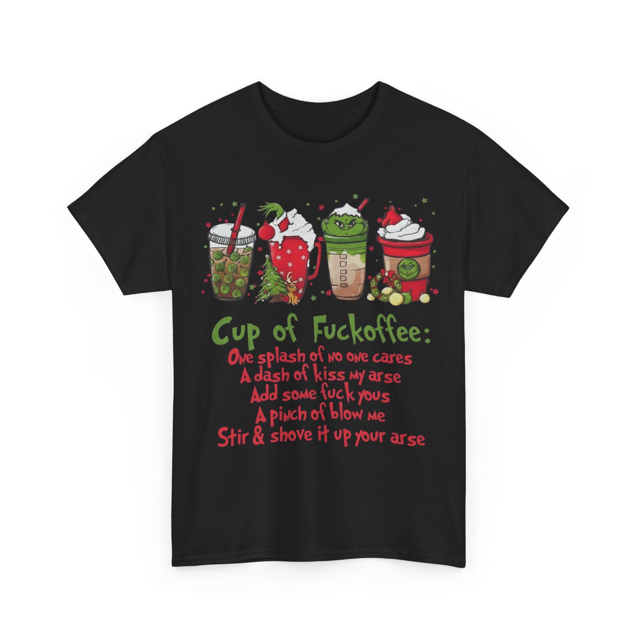 Funny Coffee T-Shirt "Cup of F*ckoffee" – Sarcastic Holiday Gift Tee