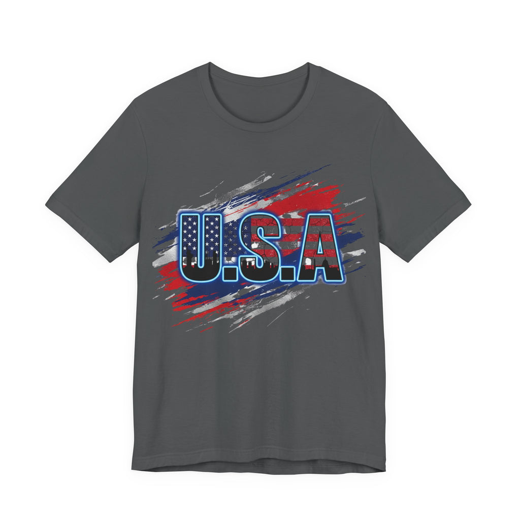 USA Patriotic Short Sleeve Tee | Perfect for Independence Day, Memorial Day, BBQs, Family Gatherings, Casual Outings