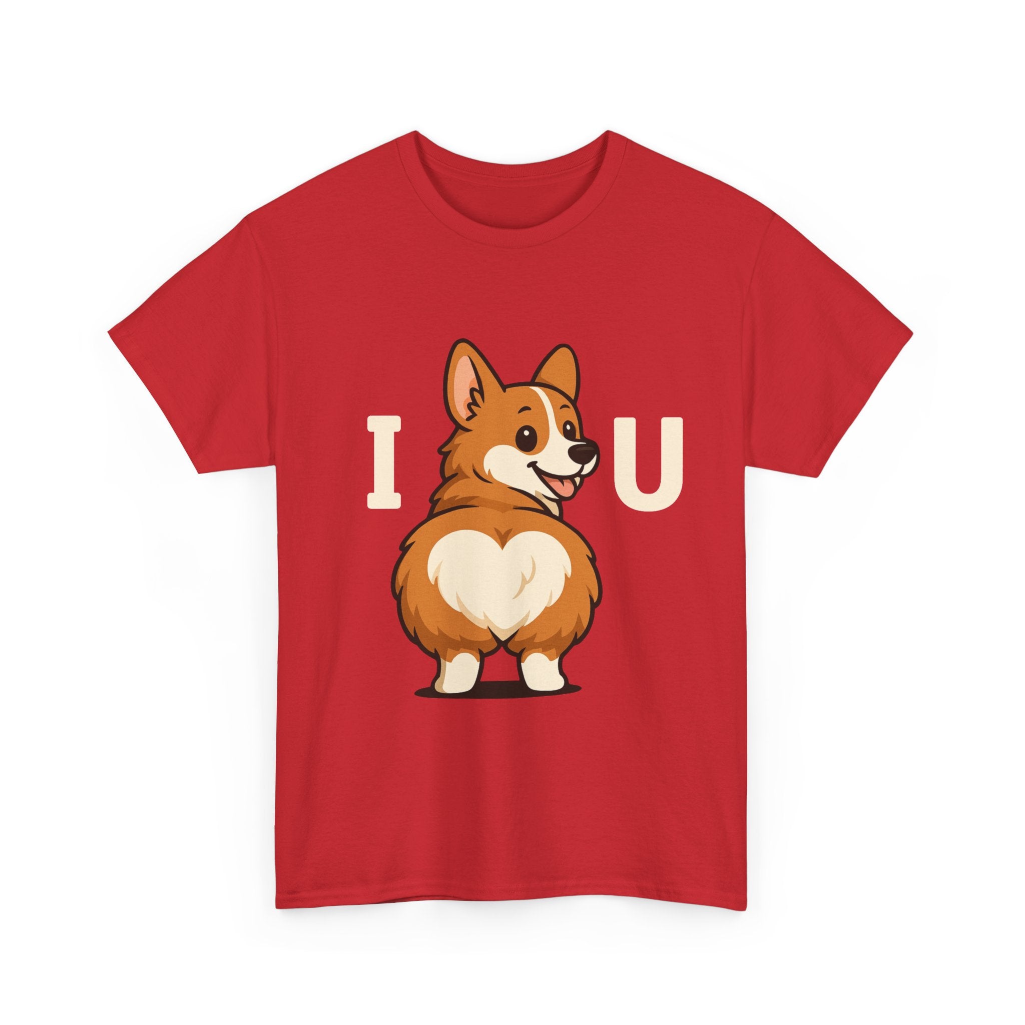 Corgi Love Unisex Tee - Cute Dog Shirt, I U Shirt, Pet Lover Gift, Casual Wear, Birthday Gift, Animal Lover Apparel