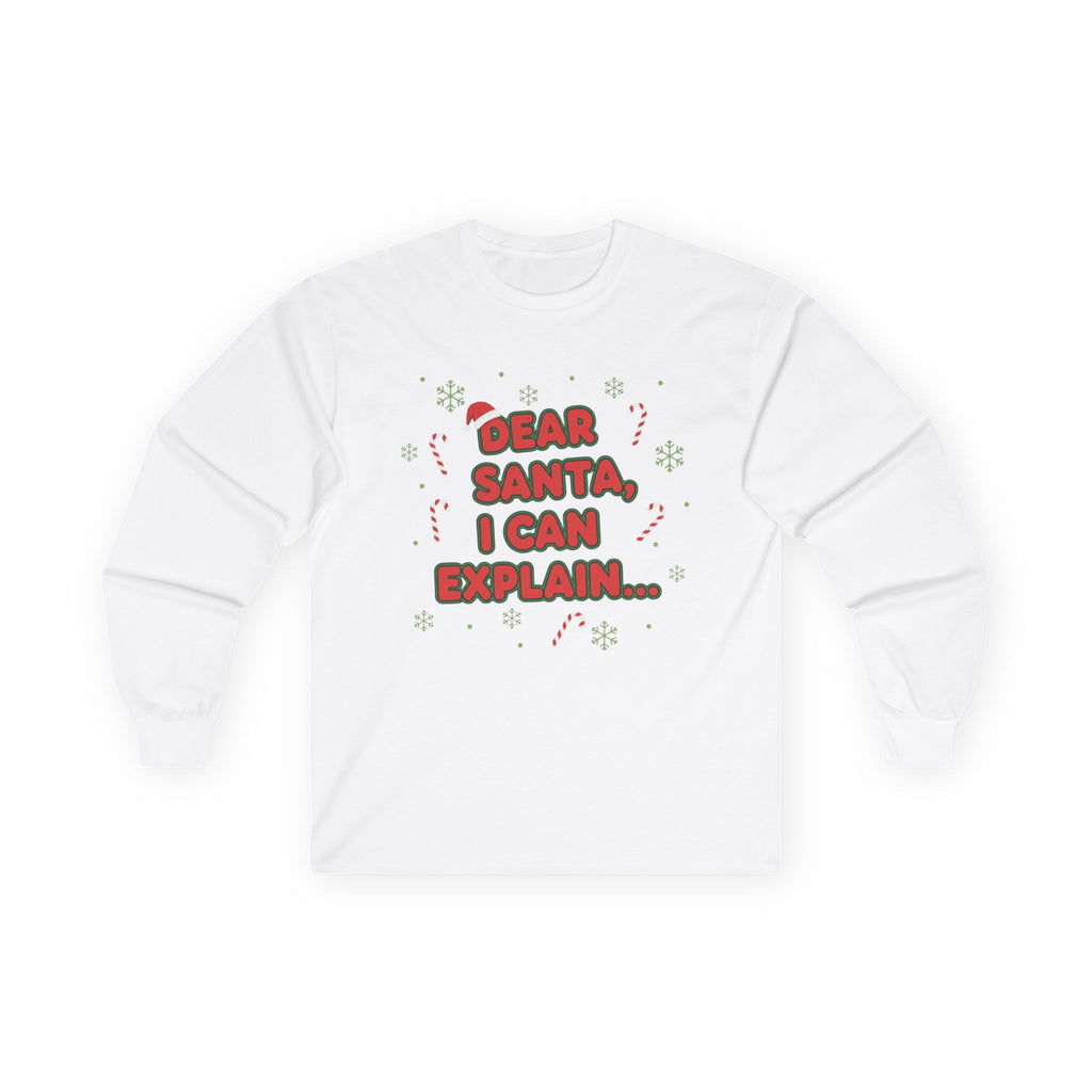 Dear Santa Long Sleeve Tee - Fun Holiday Message for Christmas Celebrations