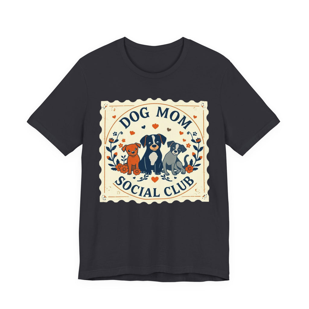 Dog Mom Social Club Tee, Dog Lover Gift, Unisex Graphic T-Shirt, Pet Owner Apparel, Cute Animal Tee, Gift for Dog Moms