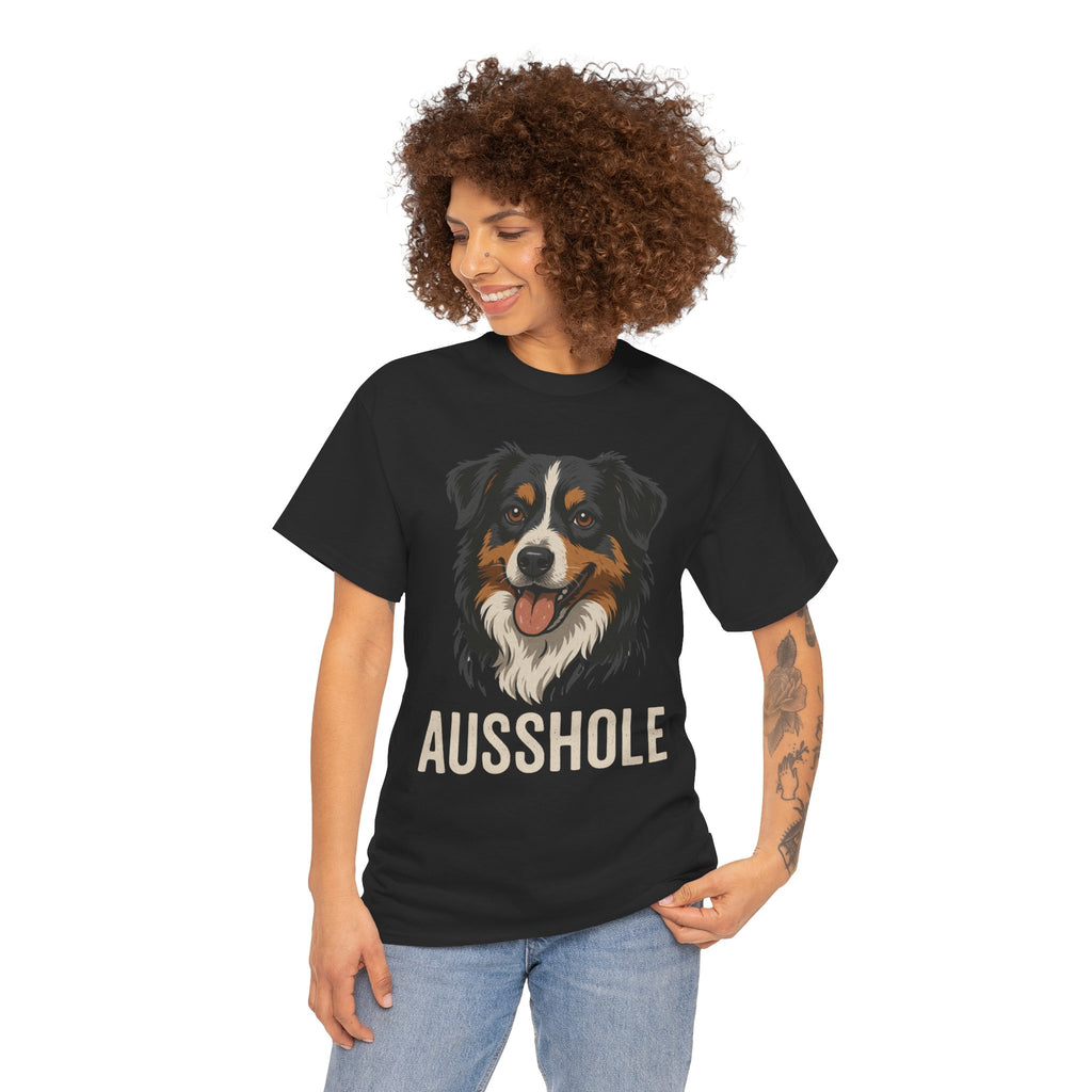 Funny Dog Lover Tee, Unisex Heavy Cotton T-Shirt, Aussie Humor Gift, Pet Owner Apparel, Cute Canine Shirt, Dog Owner Present