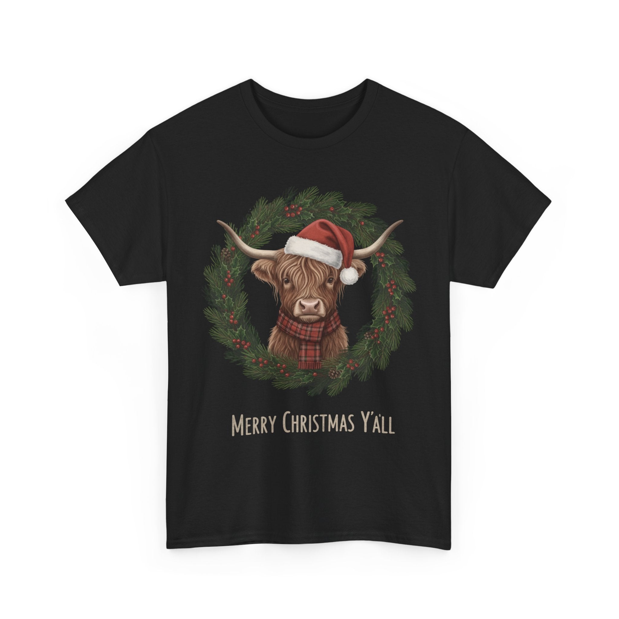 Merry Christmas Y'all Tee - Unisex Heavy Cotton Shirt, Holiday Gift, Festive Apparel, Winter Outfit, Christmas Celebration